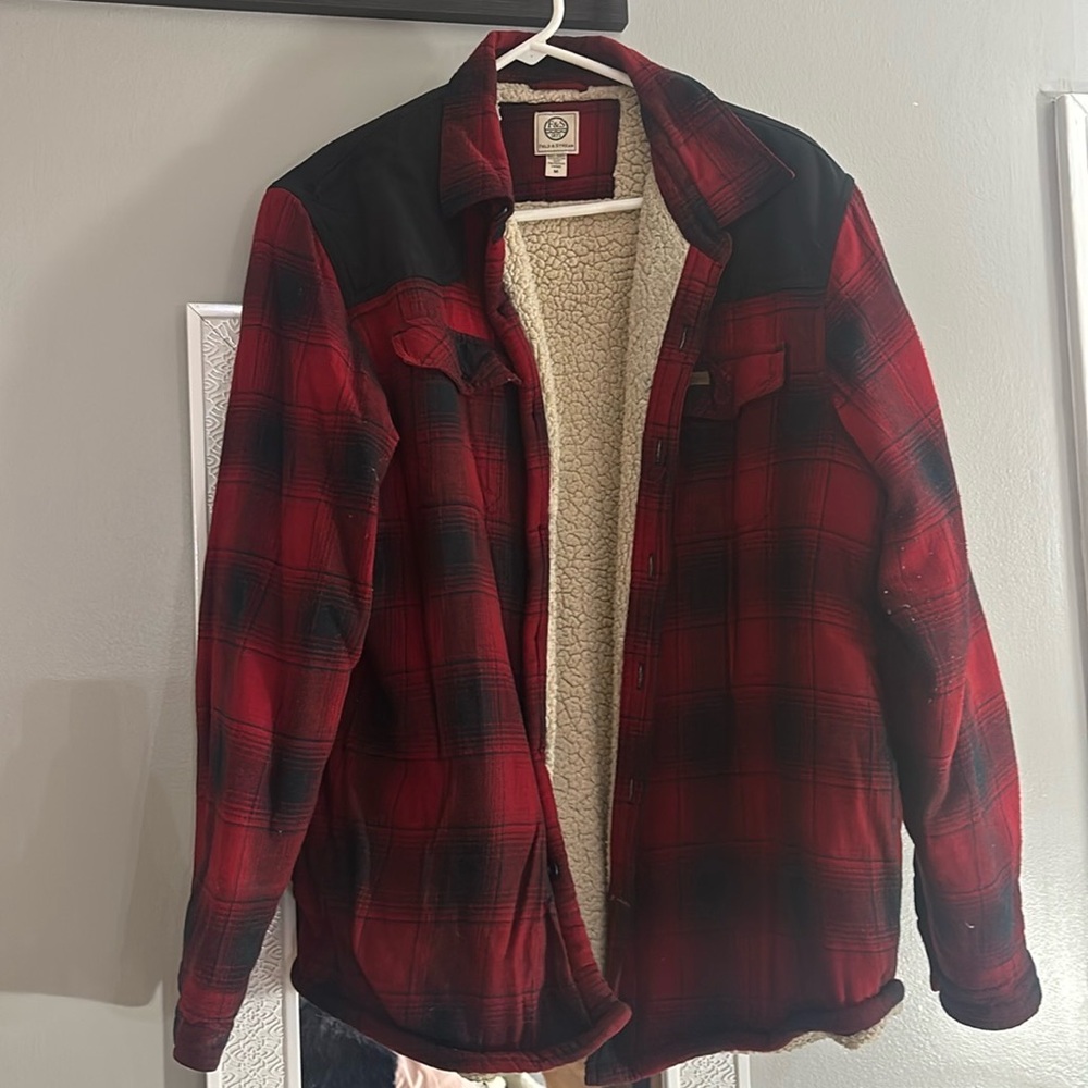 Field & Stream Red and Black Lightweight Shirt Jacket